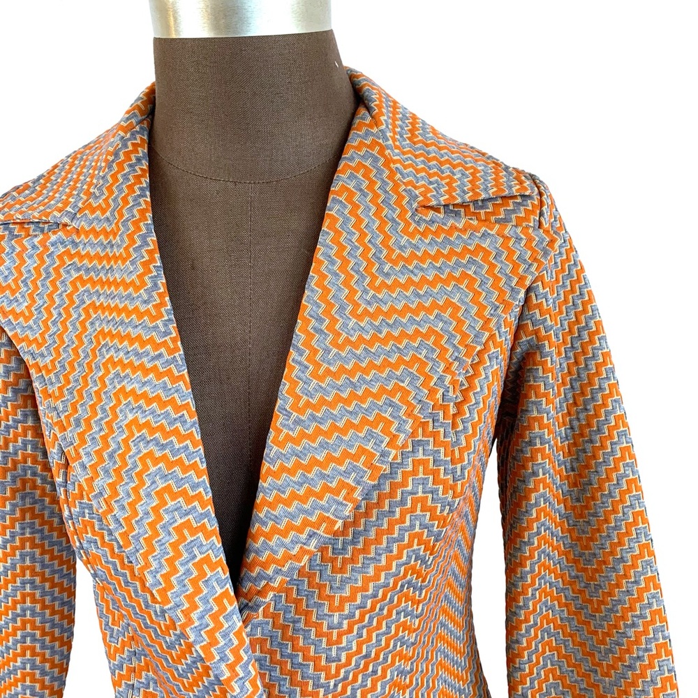Vintage Tan Herringbone Pantsuit - Picture 4 of 6